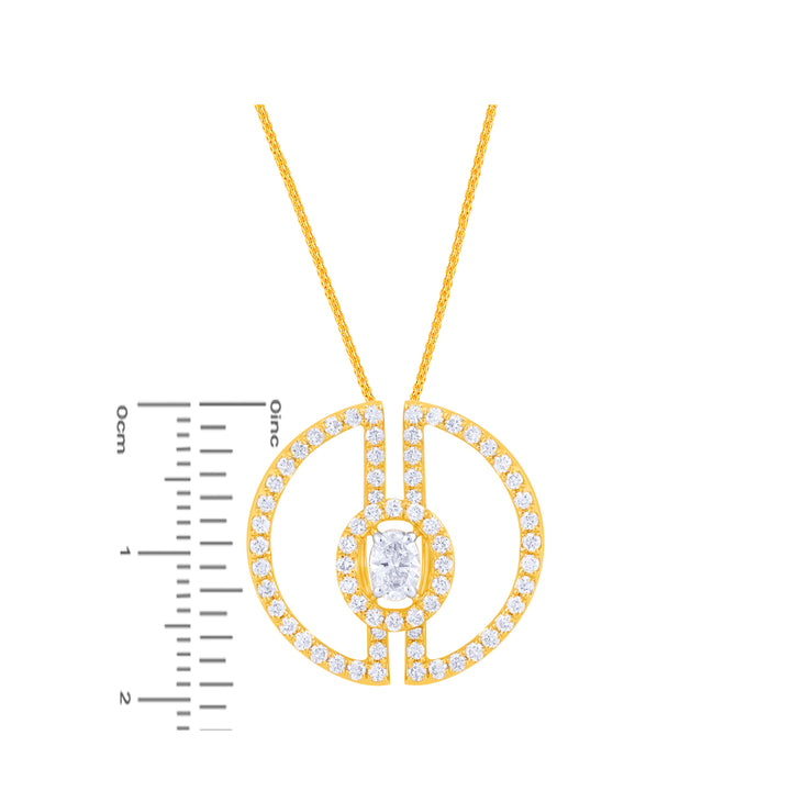 1.04Ct VVS/FG Diamond Pendant Set in 18K Gold