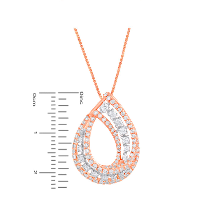 2.27Ct VVS/FG Diamond Pendant Set in 18K Rose Gold