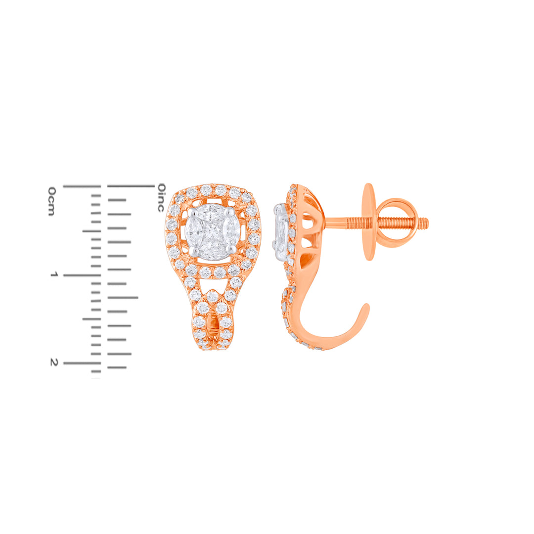 1.36Ct VVS/FG Diamond Pendant Set in 18K Rose Gold