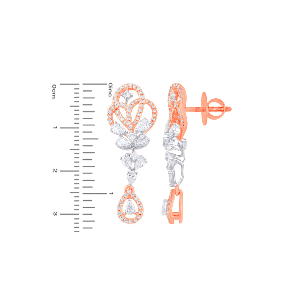 1.87Ct VVS/FG Diamond Pendant Set in 18K Rose Gold