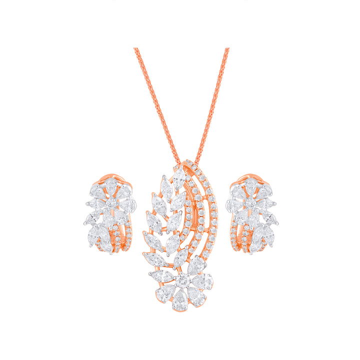 2.05Ct VVS/FG Diamond Pendant Set in 18K Rose Gold