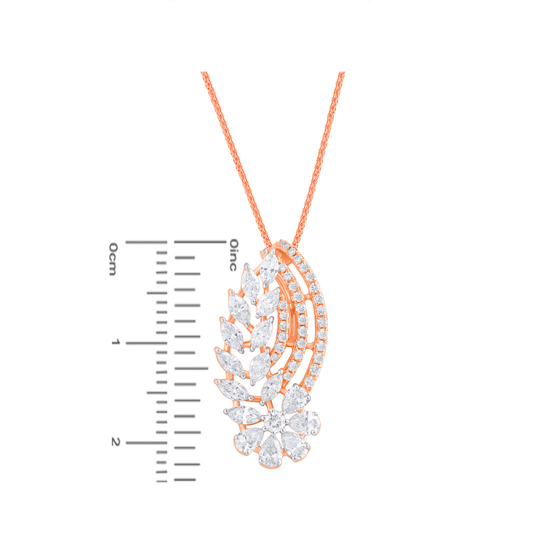 2.05Ct VVS/FG Diamond Pendant Set in 18K Rose Gold