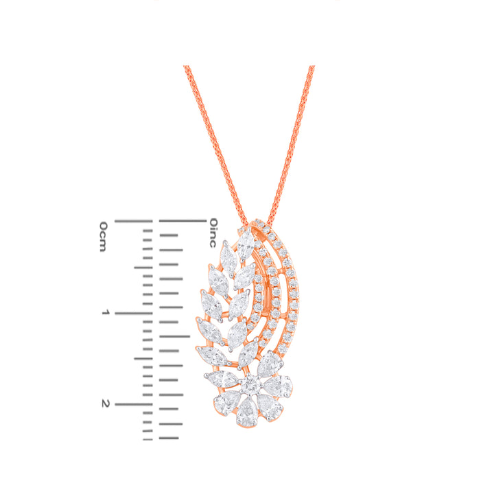2.05Ct VVS/FG Diamond Pendant Set in 18K Rose Gold