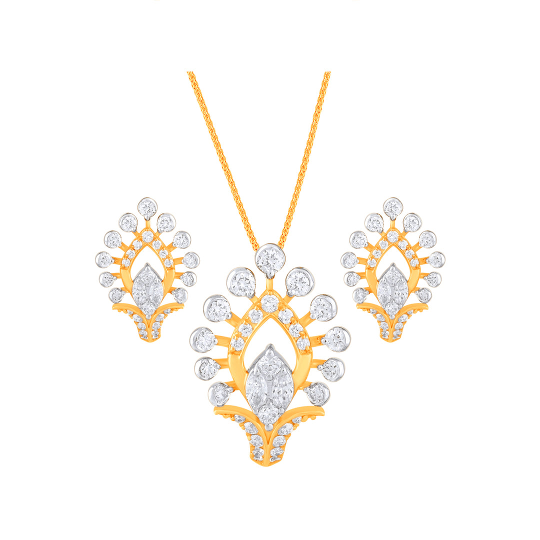 1.14Ct VVS/FG Diamond Pendant Set in 18K Gold