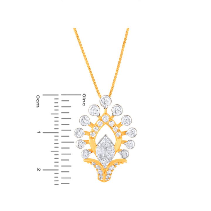 1.14Ct VVS/FG Diamond Pendant Set in 18K Gold