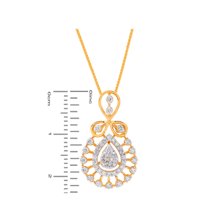 1.08Ct VVS/FG Diamond Pendant Set in 18K Gold