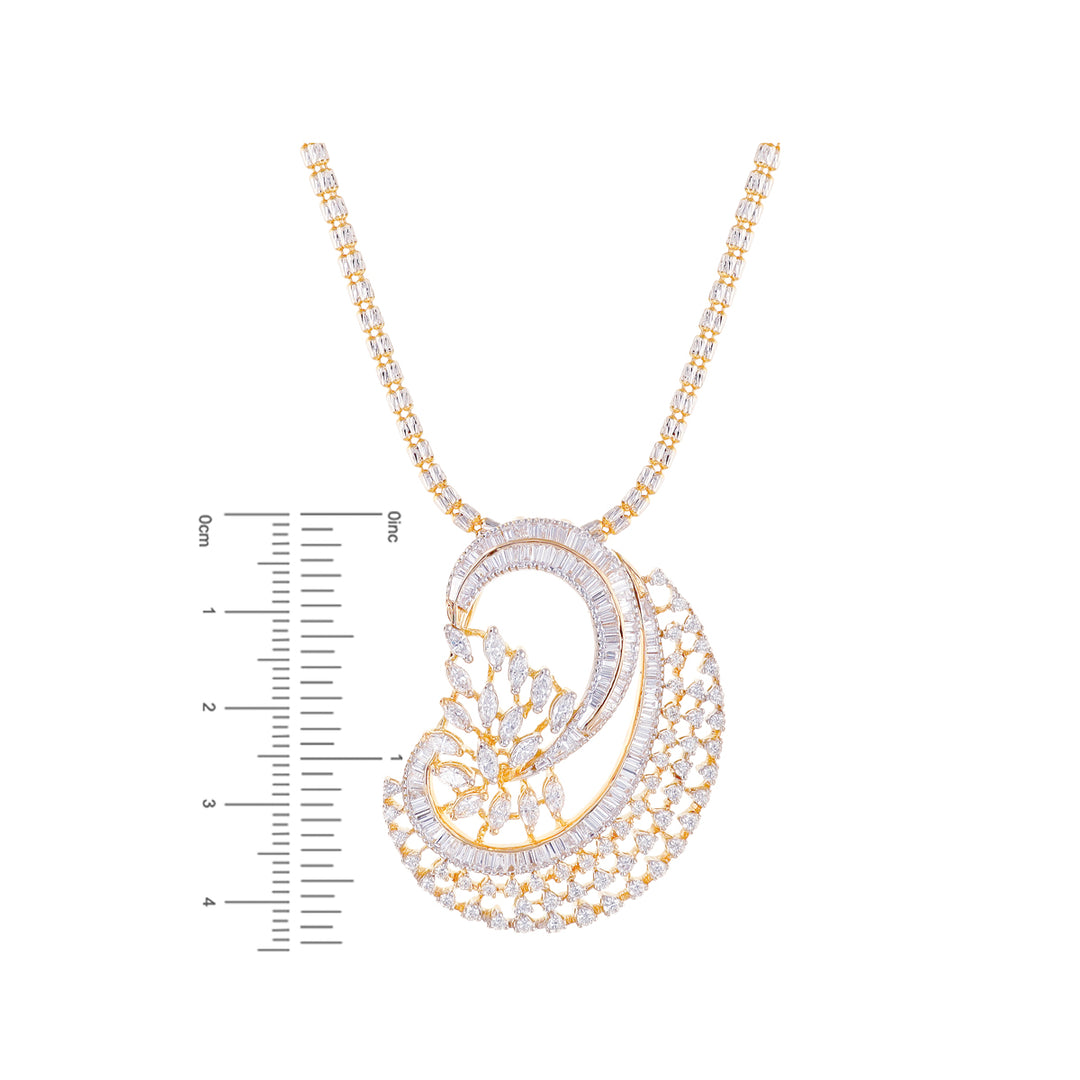 3.59Ct VVS/FG Diamond Pendant Set in 18K Gold