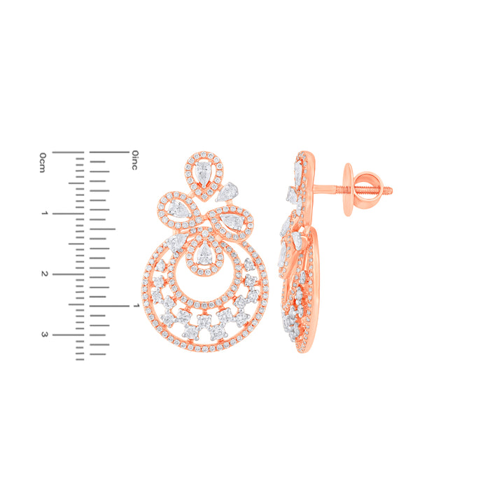 3.13Ct VVS/FG Diamond Pendant Set in 18K Rose Gold