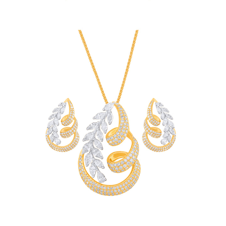 3.29Ct VVS/FG Diamond Pendant Set in 18K Gold