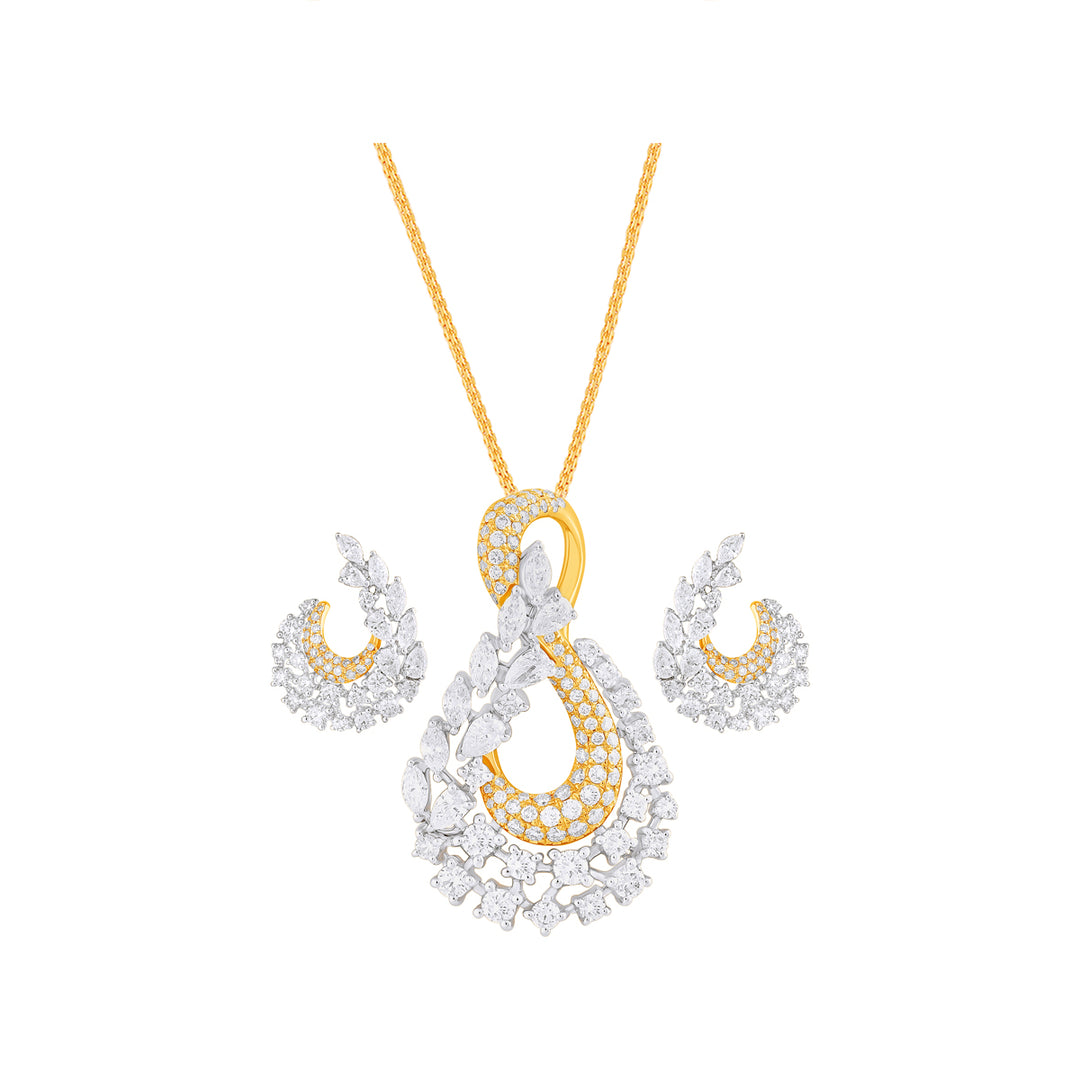 3.03Ct VVS/FG Diamond Pendant Set in 18K Gold