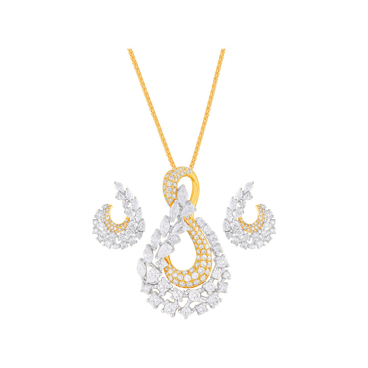 3.03Ct VVS/FG Diamond Pendant Set in 18K Gold