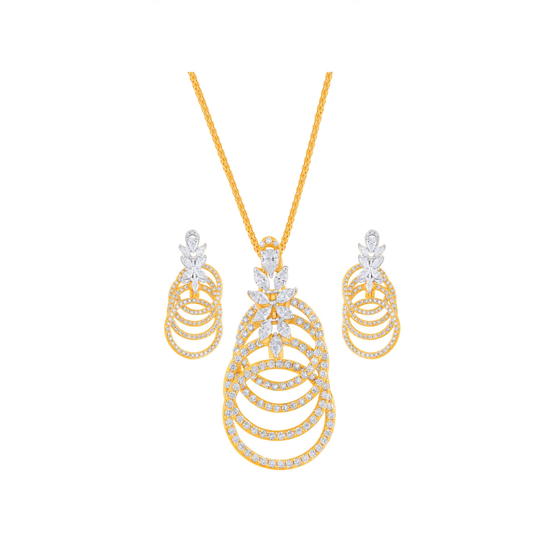 3.08Ct VVS/FG Diamond Pendant Set in 18K Gold