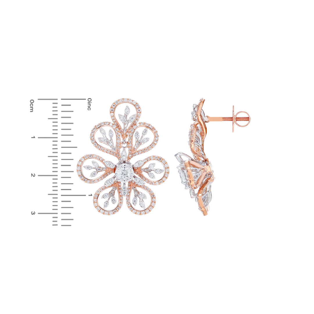 4.09Ct VVS/FG Diamond Pendant Set in 18K Rose Gold