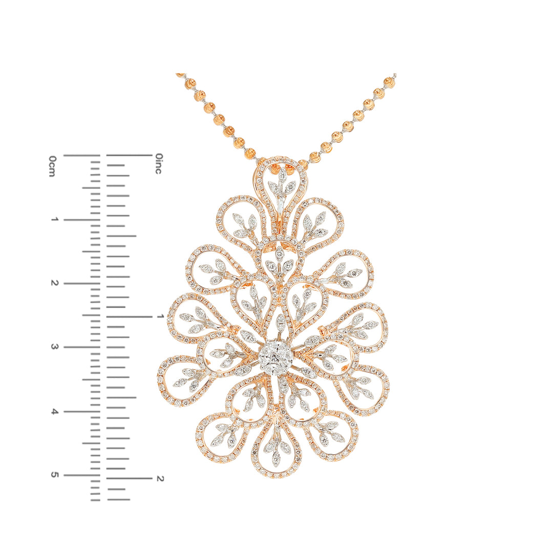 4.08Ct VVS/FG Diamond Pendant Set in 18K Gold