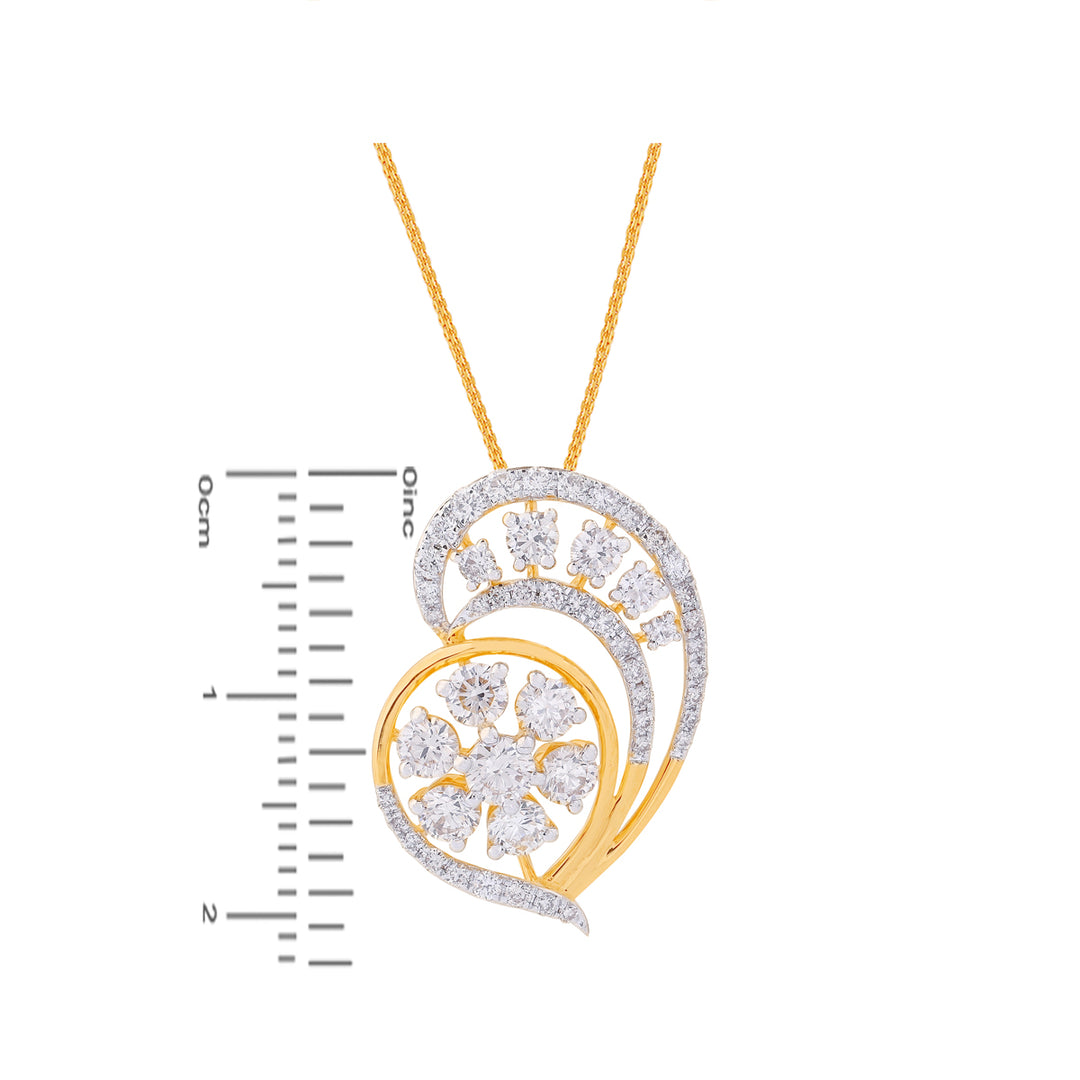 3.01Ct VVS/FG Diamond Pendant Set in 18K Gold