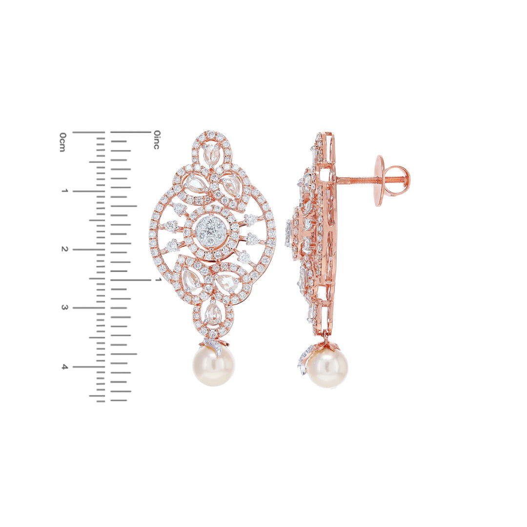 5.19Ct VVS/FG Diamond Pendant Set in 18K Rose Gold