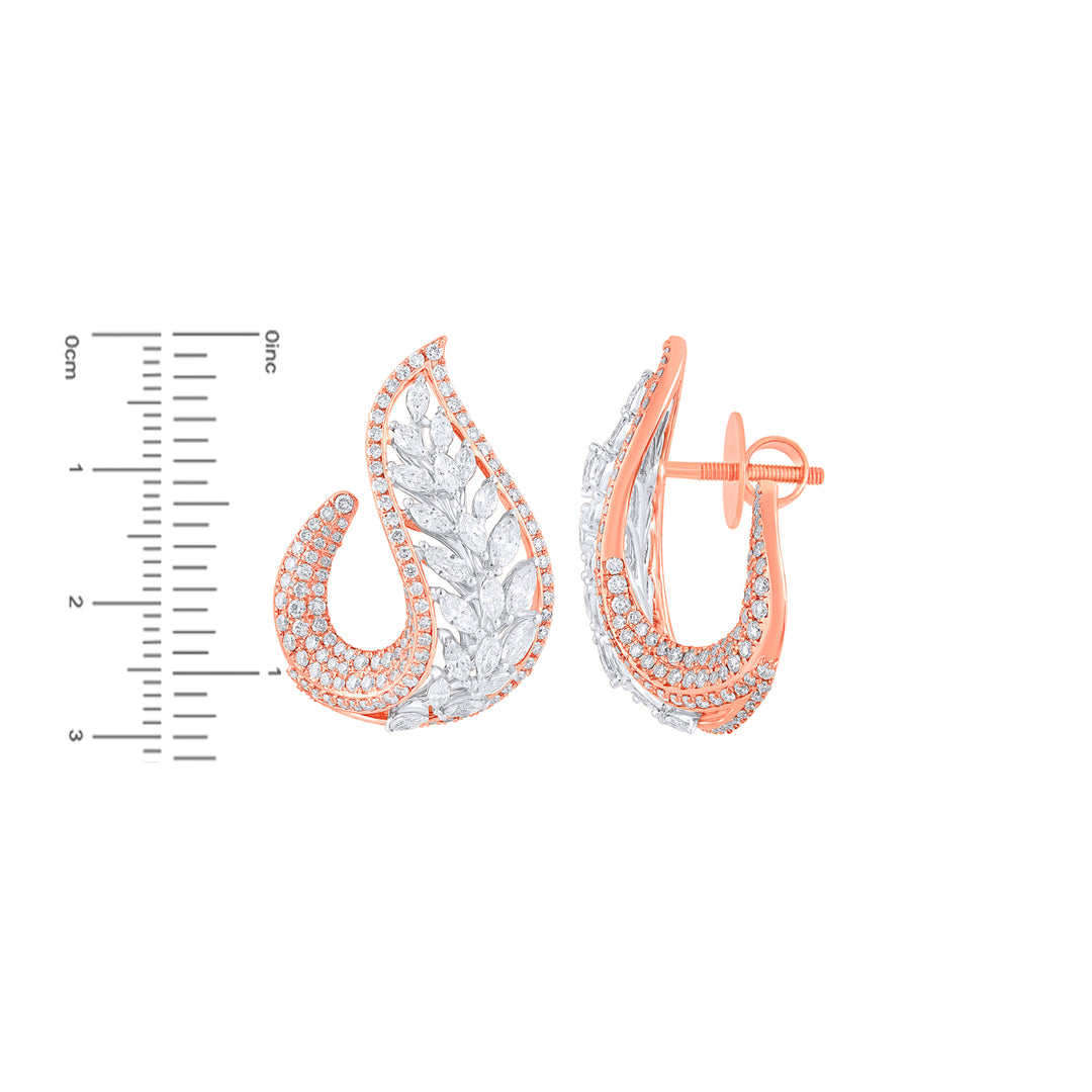 5.36Ct VVS/FG Diamond Pendant Set in 18K Rose Gold