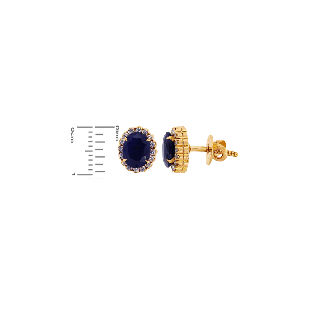 1.97Ct VS/GH Diamond Pendant Set with Sapphire in 18K Gold