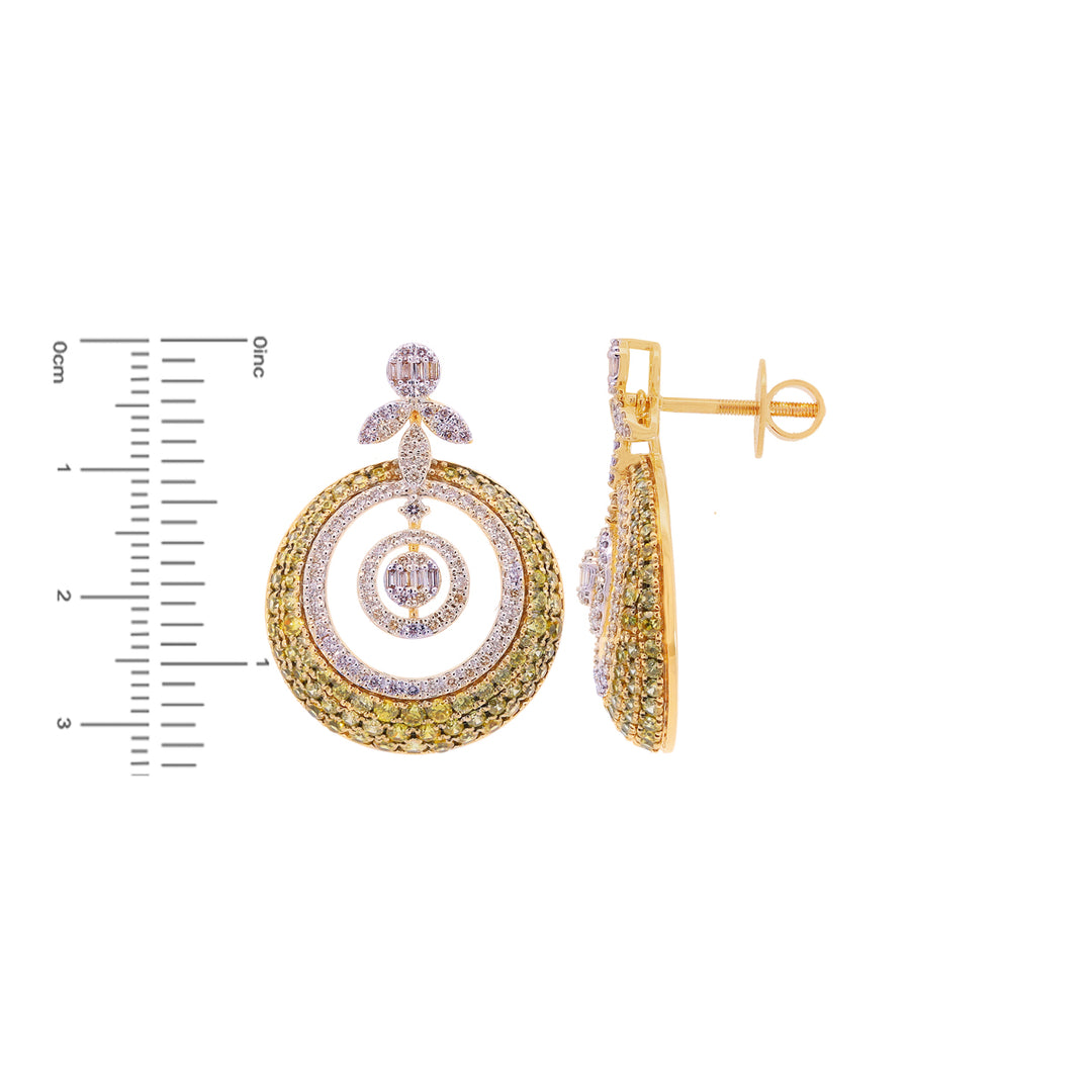 2.52Ct VS-HI Diamond Pendant Set With Gemstones in 18K Gold