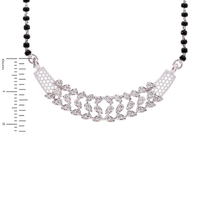 0.94Ct VVS/FG Diamond Mangalsutra in 18K White Gold