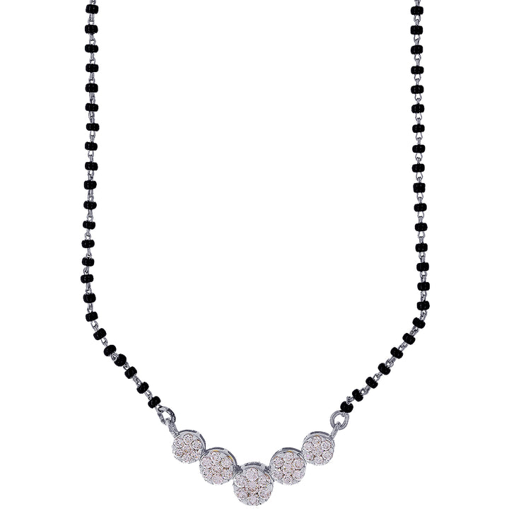 0.72Ct VVS/FG Diamond Mangalsutra in 18K White Gold