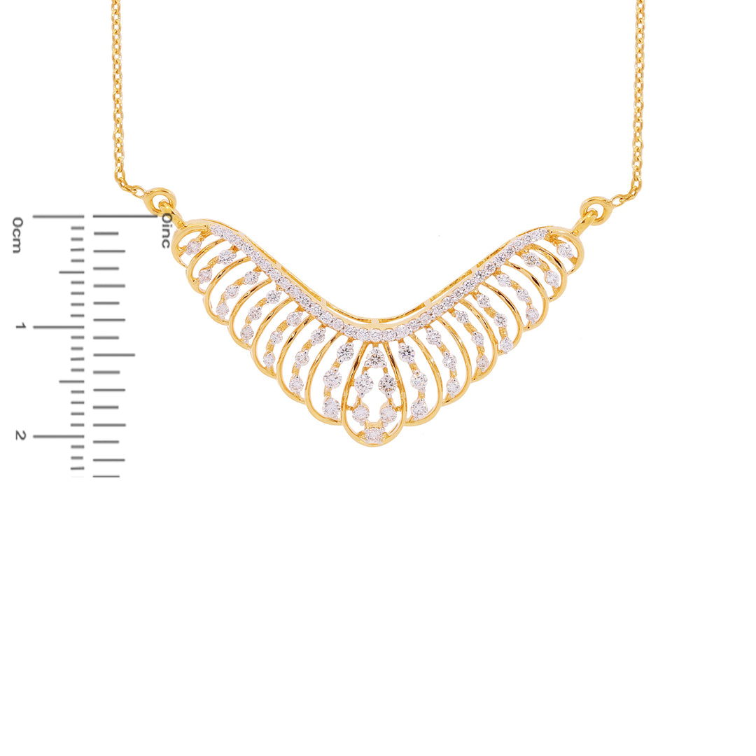 0.76Ct VVS/FG Diamond Mangalsutra in 18K Gold