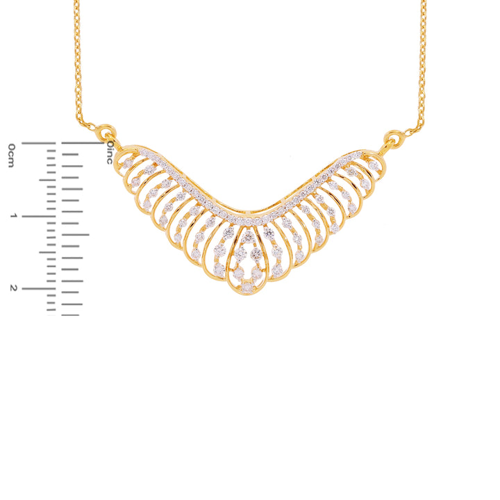 0.76Ct VVS/FG Diamond Mangalsutra in 18K Gold