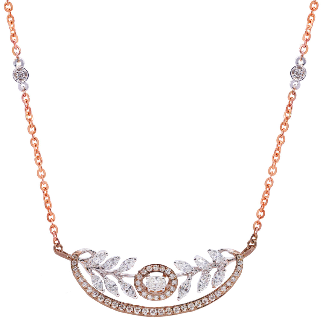 0.70Ct VVS/FG Diamond Mangalsutra in 18K Rose Gold
