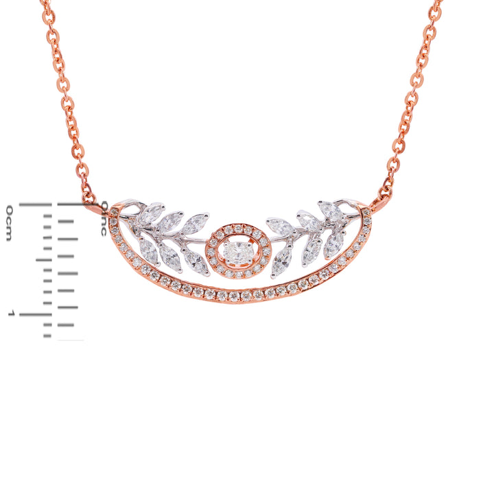 0.70Ct VVS/FG Diamond Mangalsutra in 18K Rose Gold