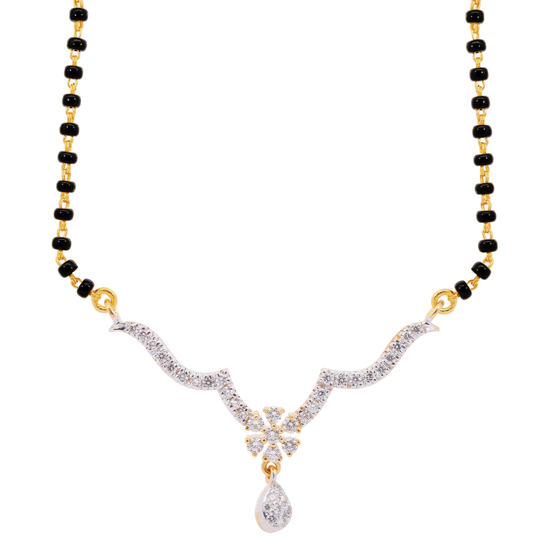 0.62Ct VVS/FG Diamond Mangalsutra in 18K Gold