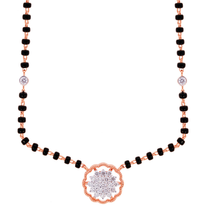 0.31Ct VVS/FG Diamond Mangalsutra in 18K Rose Gold
