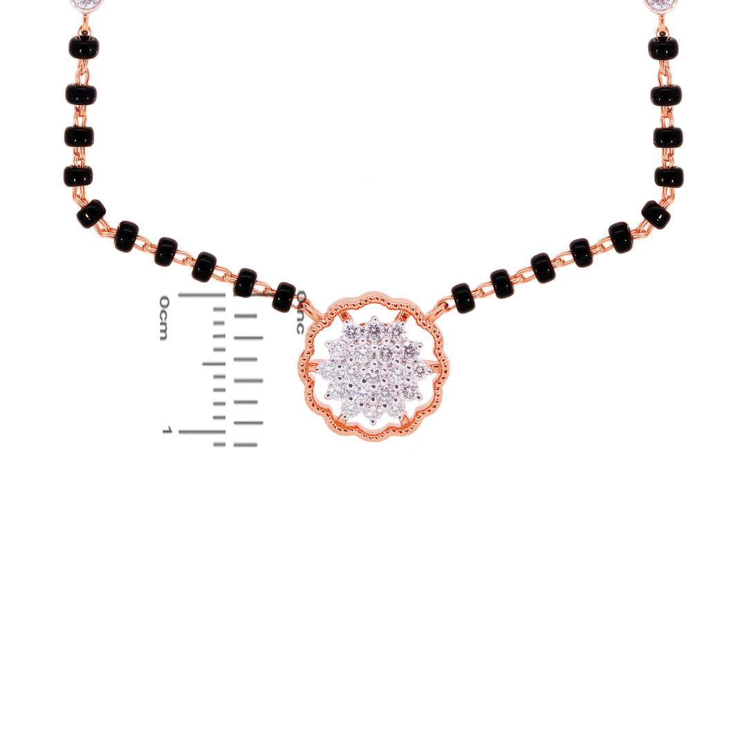 0.31Ct VVS/FG Diamond Mangalsutra in 18K Rose Gold