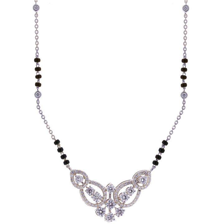 1.68Ct VVS/GH Diamond Mangalsutra in 18K White Gold