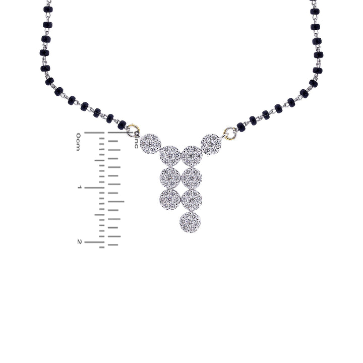 1.20Ct  VVS/EF   Mangalsutra Set 18K White Gold