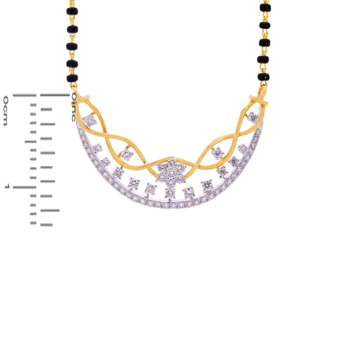 1.27Ct VVS/FG Diamond Mangalsutra Set in 18K Gold