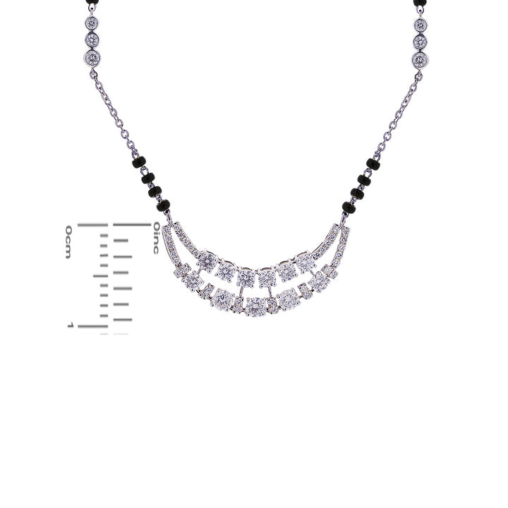 1.47Ct VVS/FG Diamond Mangalsutra in 18K White Gold
