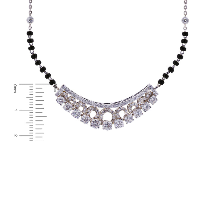 1.65Ct VVS/FG Diamond Mangalsutra in 18K White Gold