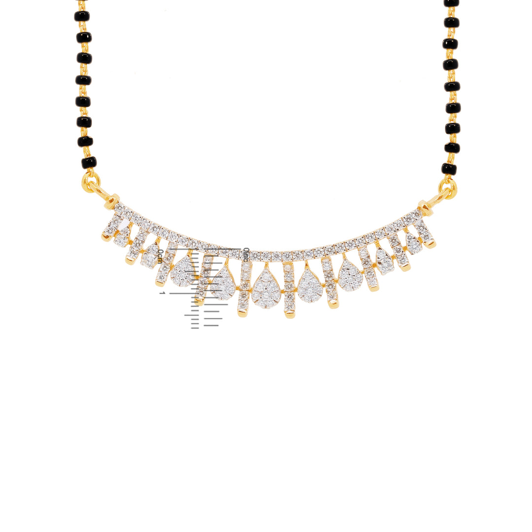 1.02Ct VVS/EF Diamond Mangalsutra in 18K Gold