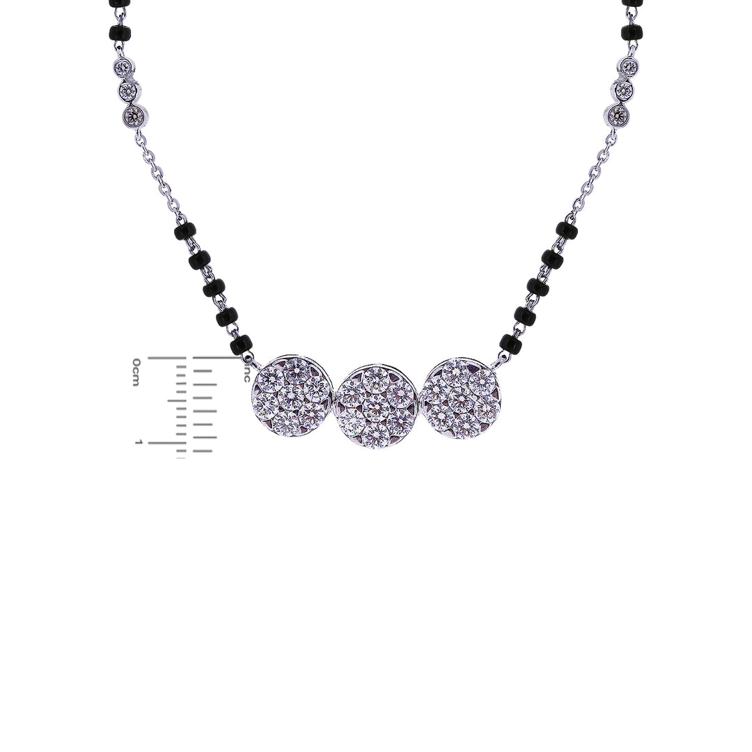 2.05Ct VVS/GH Diamond Mangalsutra in 18K White Gold