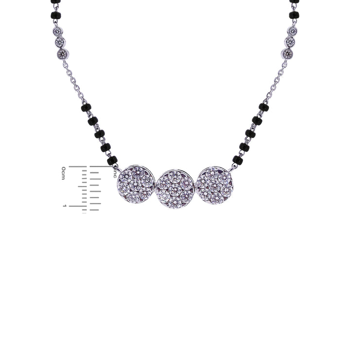 2.05Ct VVS/GH Diamond Mangalsutra in 18K White Gold