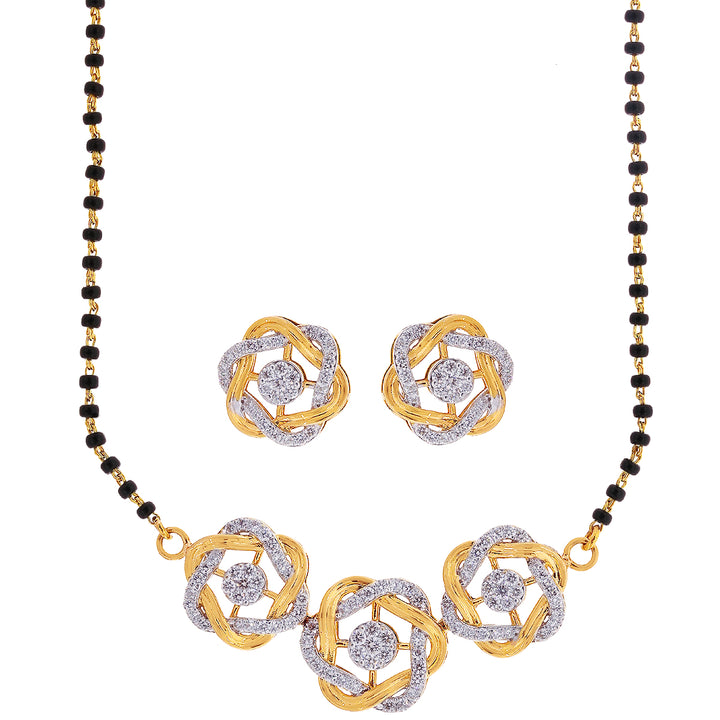 1.48Ct VVS/GH  Mangalsutra Set 18K Gold