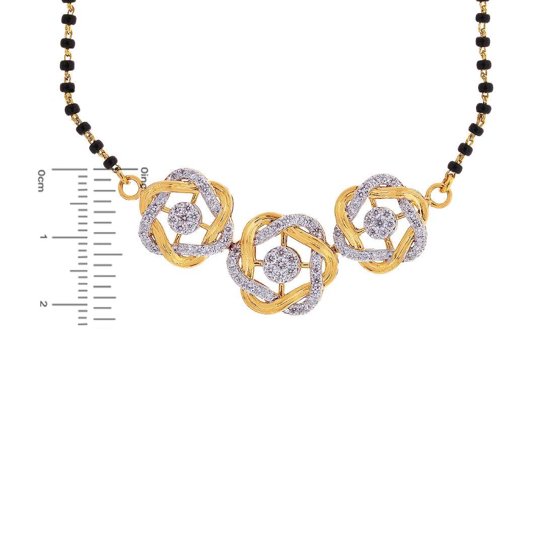 1.48Ct VVS/GH  Mangalsutra Set 18K Gold