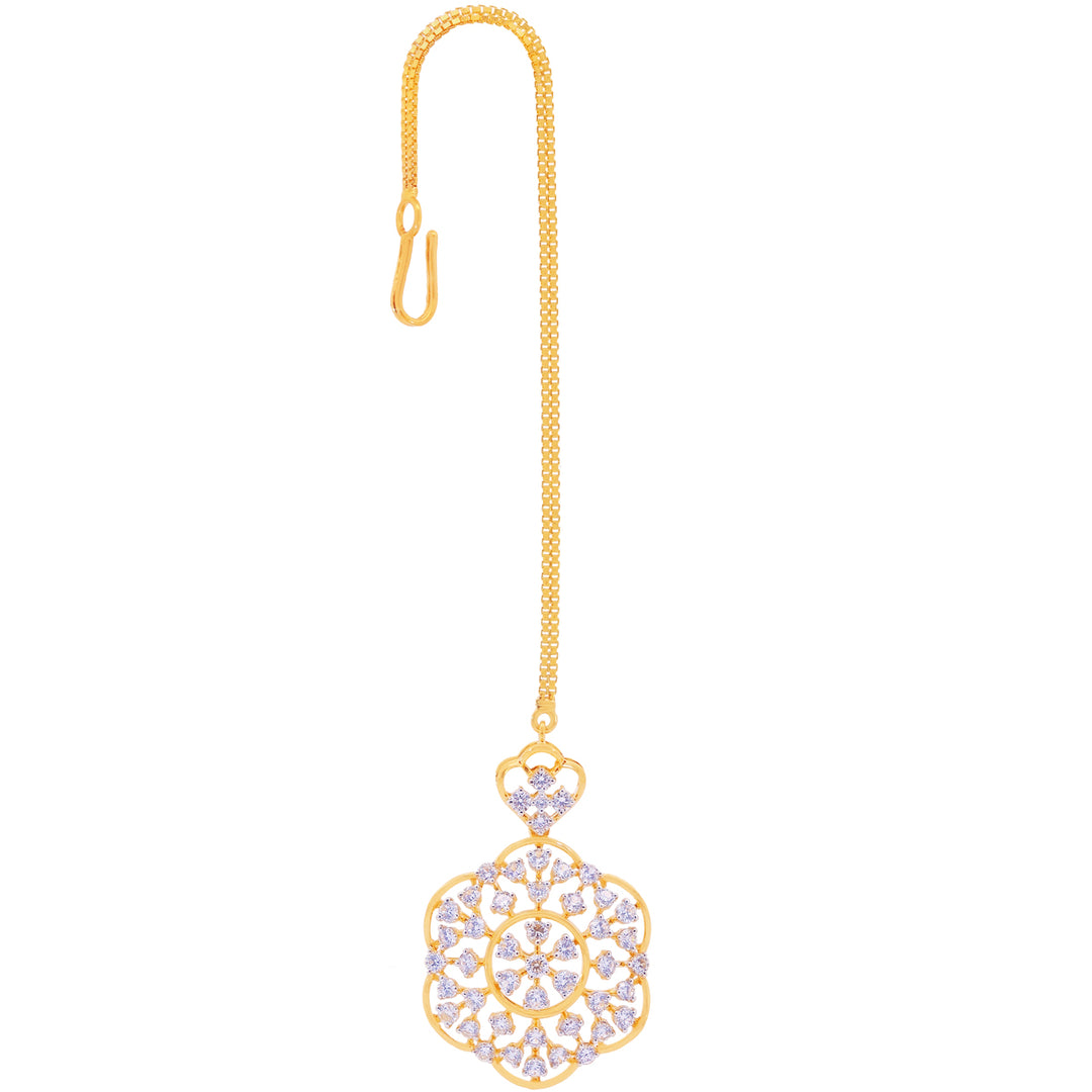 1.59Ct VVS/FG Diamond Maang Tikka in 18K Gold