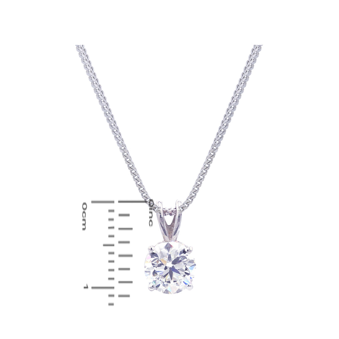 1.00CTW VVS2/F GIA Certified Diamond Solitaire Pendant in 18K White Gold