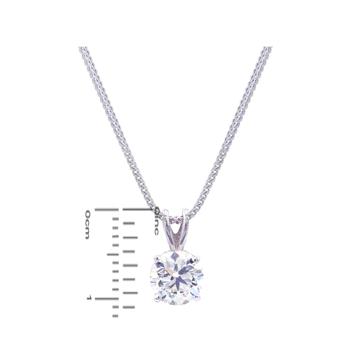 1.00CTW VVS2/F GIA Certified Diamond Solitaire Pendant in 18K White Gold