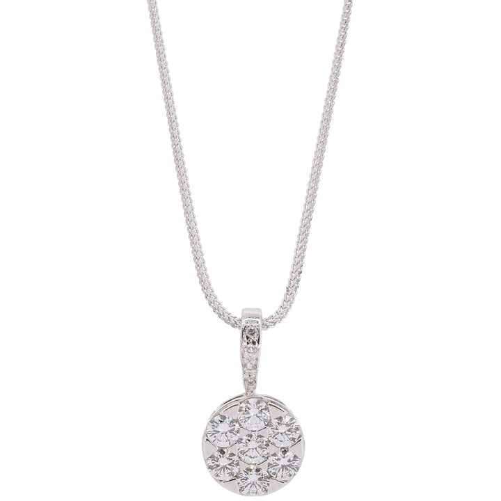 1.40Ct VVS/FG Diamond Pendant in 18K White Gold