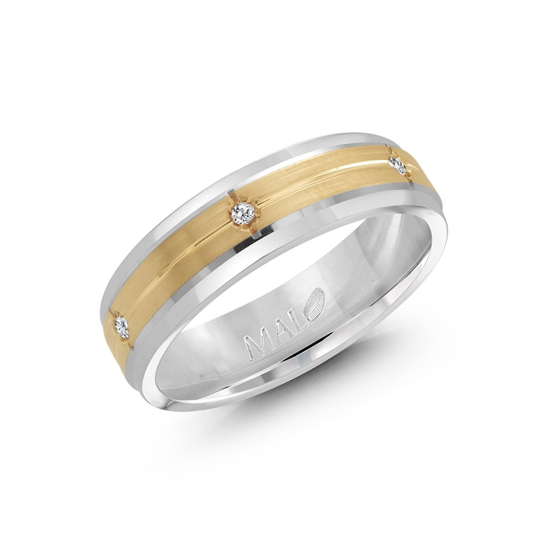 0.12CT VVS/FG Diamond Band in 18K White Gold
