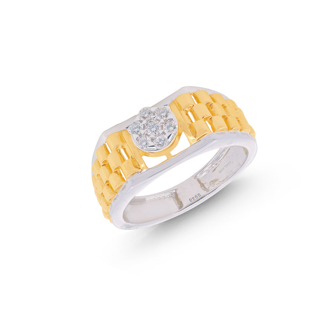 0.21Ct VVS/FG Two tone Diamond Ring in 18K Gold
