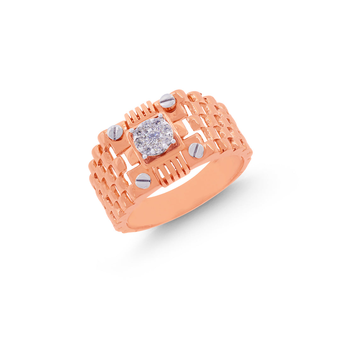 0.20Ct VVS/FG Diamond Ring in 18K Rose Gold