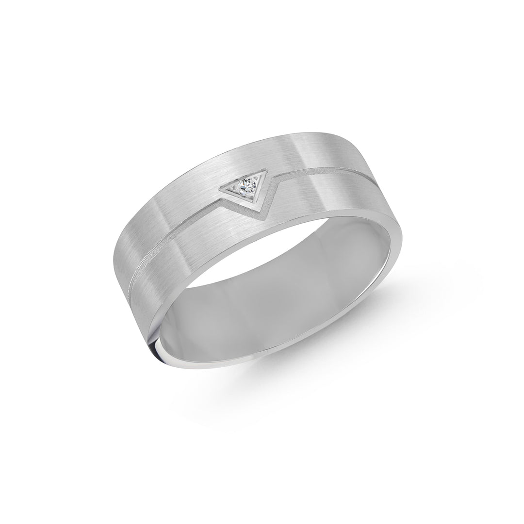 0.05Ct VVS/FG Diamond Band in 18K White Gold